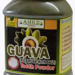 AMK Herbal GUAVA Tooth Powder with Rice Husk and Salt, 100% Natural, Chemical-Free, 200g