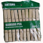 SK Brand Bamboo Wood Clothes Pegs, 20 Pieces, Water Resistant Clothespins for Drying, Arts and Crafts, Photos