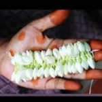 Cotton Flower tyings, Natural White, 6 Pieces