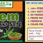 Neem Tooth Powder with Rice Husk and Salt, 100% Natural, Black