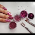 Mathana Glitter Dust Powder, Dark Pink, for Resin Art, Nail Art, Scrapbooking, Candle Making, Fine Sparkle Chamki