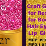 Mathana Glitter Dust Powder, Dark Pink, for Resin Art, Nail Art, Scrapbooking, Candle Making, Fine Sparkle Chamki