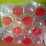 Clear PET Square Storage Jar with Red Lid, 250ml, for Kitchen and Lab Use, Transparent, Pack of 8