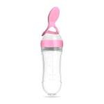 The Moms Care Premium Steel Bottle for Milk Feeding & Pink Spoon Bottle for Food Feeder BPA Free