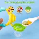 Pack of 2 Silicone Baby Rattle Nibbler – Fruit Feeder with Handle