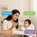 2 pcs Baby feeding spoons and fruit and food feeder (combo pack of 3, multicolour