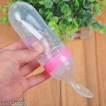 Baby Spoon Feeding Bottle with Soft Silicone Spoon Feeder