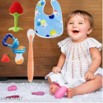 Baby Dining & Teething Set | Feeder, Spoon, Bib & Teether
