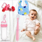 Baby Dining & Teething Set | Feeder, Spoon, Bib & Teether