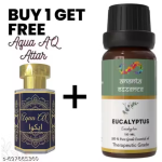 Eucalyptus Essential Oil for Aromatherapy & Home Fragrance with Free Aqua Attar