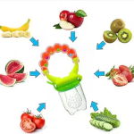 Pack of 1 Baby Nibbler with Rattle Handle – Fruit & Food Feeder