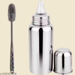 Stainless Steel Baby Milk Bottle 250 ml + Cleaning Brush Combo
