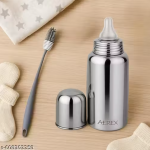 Stainless Steel Baby Milk Bottle 250 ml + Cleaning Brush Combo