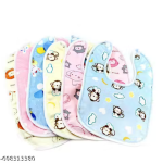 Pack of 5 Soft Cotton Baby Bib for Infants & Toddlers