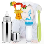Baby Feeding Baby Feeding Combo | Spoon Bottle, Steel Bottle, Fruit Feeder & Spoon Accessories