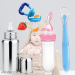 Baby Feeding Baby Feeding Combo | Spoon Bottle, Steel Bottle, Fruit Feeder & Spoon Accessories