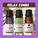 Lavender, Rose & Jasmine Essential Oil Combo for Aromatherapy & Home Fragrance