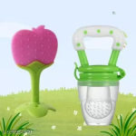 Baby Fruit Feeder & Teether Combo | Soft Silicone Set