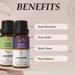 Lavender & Jasmine Essential Oil Combo for Aromatherapy & Home Fragrance | Essential Oils for Diffuser & Soap Making