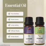 Lavender & Jasmine Essential Oil Combo for Aromatherapy & Home Fragrance | Essential Oils for Diffuser & Soap Making