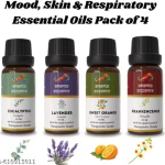 Ananta Essential Oils Set – Eucalyptus, Lavender, Sweet Orange & Frankincense (Pack of 4)