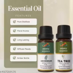 Lemongrass & Tea Tree Essential Oil Combo for Aromatherapy & Home Fragrance | Essential Oils for Diffuser & Soap Making