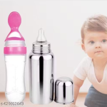 Baby Feeding Combo – Steel Bottle & Spoon Feeder Bottle