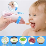 Pack of 1 Baby Spoon Bottle Silicone Squeeze Feeding Bottle