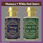 Shanaya & White Oud Attar Combo | Alcohol-Free Perfume Oil | Floral & Soft Woody Fragrance