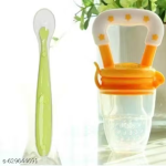Baby Dining Combo | Fruit Feeder + Silicone Spoon