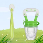 Baby Dining Combo | Fruit Feeder + Silicone Spoon