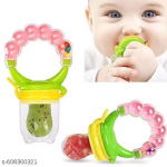 Pack of 2 Baby Rattle Nibbler – Silicone Fruit Feeder with Rattle Handle