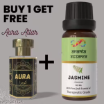 Jasmine Essential Oil for Aromatherapy & Home Fragrance with Free Aura Attar | Essential Oil for Diffuser & Soap Making