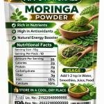 Appu naturals Organic Moringa Powder From Pure Drumstick Leaves | Gives Natural Energy & Nutrients 100g