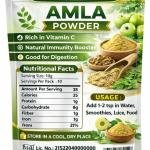 Appu Natural Organic Fresh Amla Powder-Versatile Fresh Amla Powder For Eating And Healthy Hair Nourishment, Vitamin C Rich, Gooseberry Powder Npop Indian Organic Certified (100 Gm)