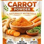 Appu Natural Organic Carrot Powder – 100% Pure, Natural & Non-GMO | Rich in Beta-Carotene & Vitamins A, C, K 100 g