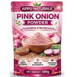 Appu Naturals Pink Onion Powder, Natural Dehydrated Pyaz Powder, No Preservatives, No Additives, Ready-to-Use Cooking Seasoning for Indian Dishes
