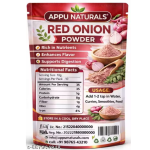 Appu Naturals Red Onion Powder, Natural Dehydrated Pyaz Powder, No Preservatives, No Additives, Ready-to-Use Cooking Seasoning for Indian Dishes