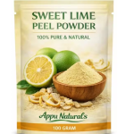 Appu Naturals Mosambi Peel Herbal Powder | 100% Pure & Natural, for Skin & Hair Care, Ayurvedic Remedy, Rich in Vitamin C, Improves Digestion 100 g