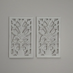 HANDICRAFT Wooden Panel, Wall Mounted Wooden Panel For Home Decor Set Of 2 Piece | Natural Brown Wall Hanging