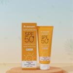 Prominent Sunscreen SPF 50 with Ginkgo Bilboa, Hyaluronic Acid & Vitamin B3 for UVA UVB Protection, Paraben Free, Vegan - 50gm