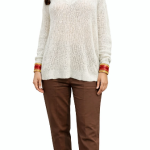 Beige or White Textured Sweater