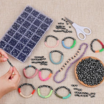 HETVIN Beads Bracelet Making Kit for Girls | DIY Jewelry Making Craft Set with Colorful Beads & Accessories