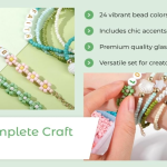 SUNTARA Clay Beads for Bracelet Making Set, Bracelet Beads Kit, Color Polymer Flat Beads Jewellery Making Kit for Girls