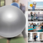 Cikyner Soft Pilates Ball, Small Exercise Ball 9 Inch Mini Gym Ball with Inflatable Straw