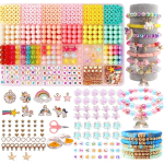 11 Ismael Bracelet Making Set 1300pcs Beads Jewellery DIY Kit with Scissors & 10M Crystal Elastic Line