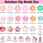 11 Ismael Bracelet Making Set 1300pcs Beads Jewellery DIY Kit with Scissors & 10M Crystal Elastic Line