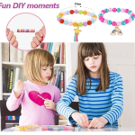 11 Ismael Bracelet Making Set 1300pcs Beads Jewellery DIY Kit with Scissors & 10M Crystal Elastic Line