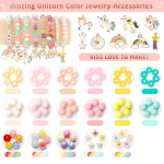 11 Ismael Bracelet Making Set 1300pcs Beads Jewellery DIY Kit with Scissors & 10M Crystal Elastic Line