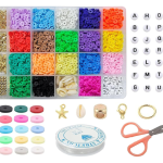 CURVE CREATION Jewellery Making Kit Bracelet Making Kit Macaron Color for Bracelet Making Clay Beads Kit Letter